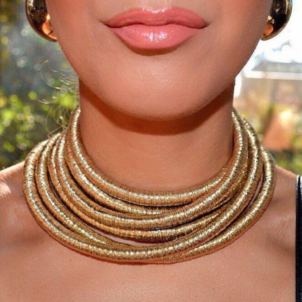 Elegant Gold Layered Necklace and Multi-use as a very cool accessory / belt